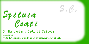 szilvia csati business card